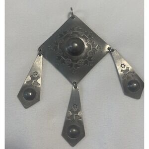 Vintage Rolf Buodd Norsk Pewter Pendant Modernist Norwegian‎ Signed